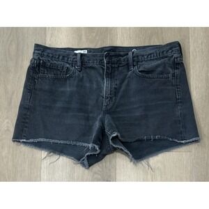 GAP Black Cutoff Jean Shorts Size 32 Tall Slim Shorts Women's